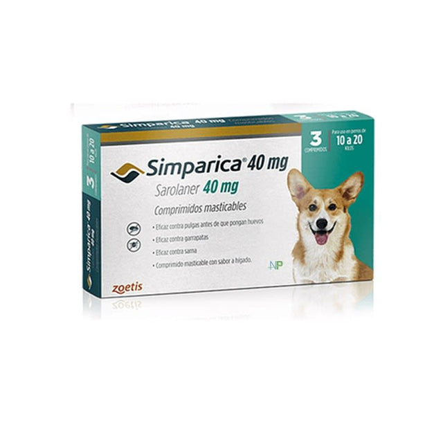 Simparica 10 A 20Kg 3 Comprimido Simparica 10 A 20Kg 3 Comprimido