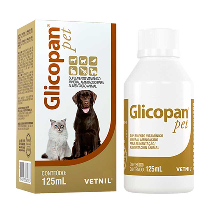 Vetnil Glicopan Pet Suplemento Aminoacido Vitaminico 125Ml