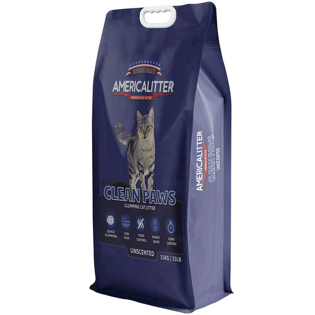 America Litter Clean Paws 15Kg America Litter Clean Paws 15Kg