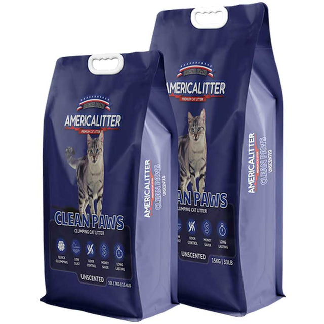 America Litter Clean Paws 15Kg America Litter Clean Paws 15Kg