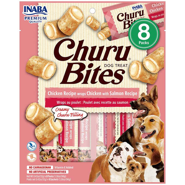 Snack Ciao Churu Dog Bites Pack 8 Unidades Wraps De Pollo Con Salmon Snack Ciao Churu Dog Bites Pack 8 Unidades Wraps De Pollo Con Salmon