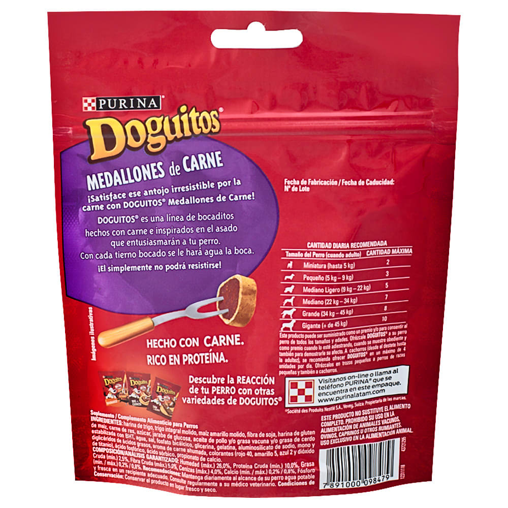 Snacks Para Perros Doguitos® Medallones De Carne 65Gr
