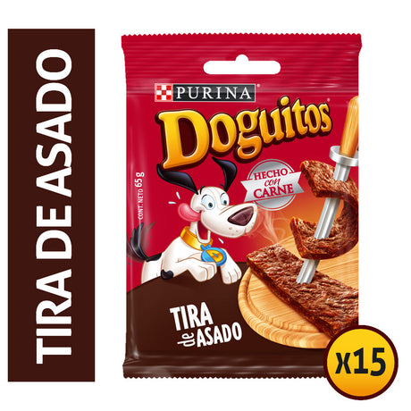 Alimento para Perros Snacks Para Perros Doguitos® Tira De Asado 65Gr Pack 15 Unidades Alimento para Perros Snacks Para Perros Doguitos® Tira De Asado 65Gr Pack 15 Unidades