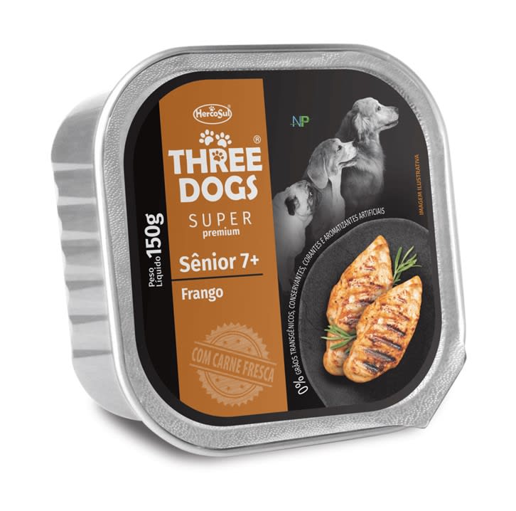 Three Dogs Pate De Pollo Perros Senior 7 150Gr