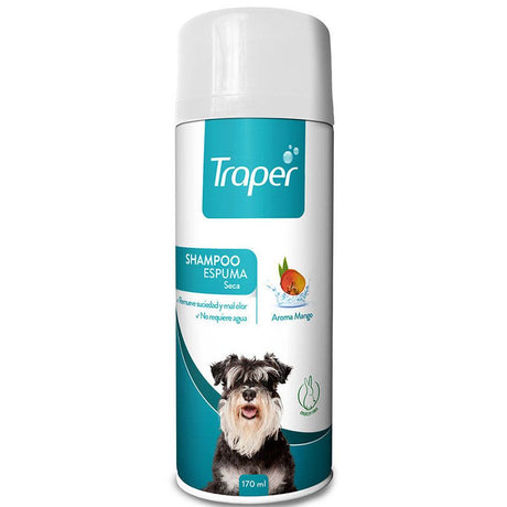 Shampoos y Acondicionadores para Perros Traper Shampoo En Espuma Seca Para Perros 170Ml Shampoos y Acondicionadores para Perros Traper Shampoo En Espuma Seca Para Perros 170Ml