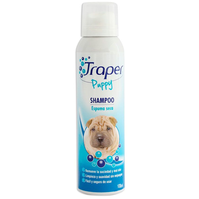 Traper Shampoo En Espuma Seca Para Perros Cachorros 170Ml