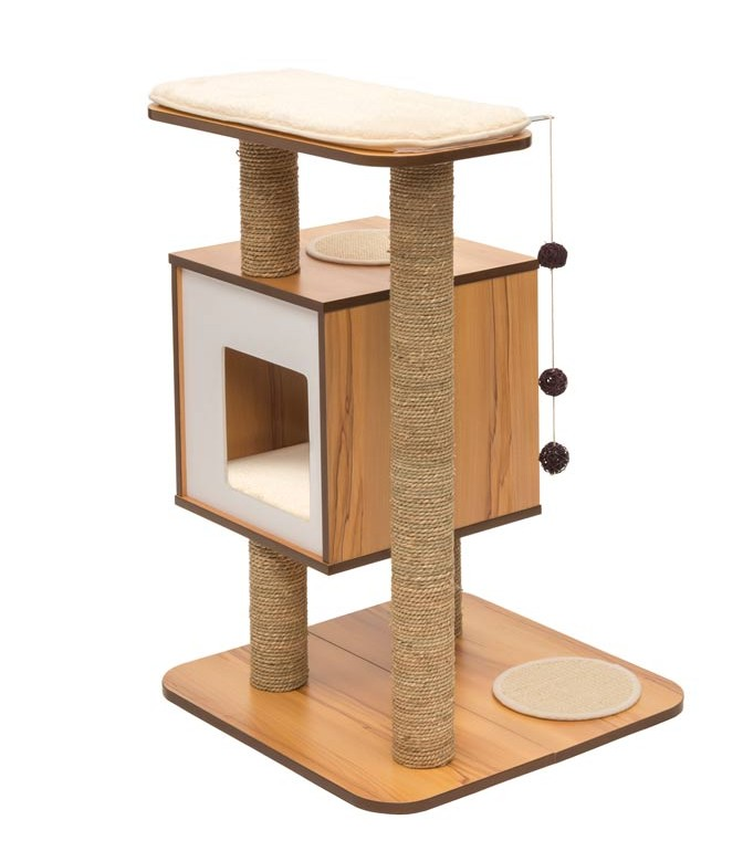 Vesper Furniture V Base Walnut Rascador Para Gatos