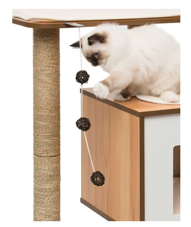 Vesper Furniture V Base Walnut Rascador Para Gatos