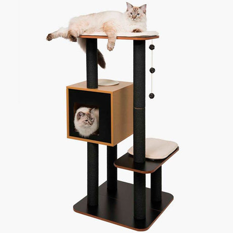 Descanso y Confort para Gatos Vesper Furniture V High Negro Rascador Para Gatos Descanso y Confort para Gatos Vesper Furniture V High Negro Rascador Para Gatos