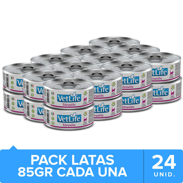 Vet Life Cat Urinary Struvite Lata 85Gr Pack 24 Unidades Vet Life Cat Urinary Struvite Lata 85Gr Pack 24 Unidades