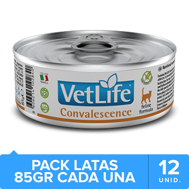 Vet Life Cat Convalescence Lata 85Gr Pack 12 Unidades Vet Life Cat Convalescence Lata 85Gr Pack 12 Unidades
