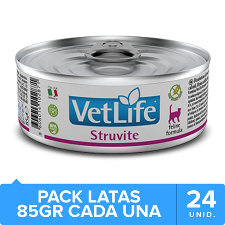Cuidado Urinario para Gatos Vet Life Cat Urinary Struvite Lata 85Gr Pack 24 Unidades Cuidado Urinario para Gatos Vet Life Cat Urinary Struvite Lata 85Gr Pack 24 Unidades