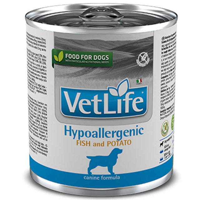 Vet Life Dog Hypoallergenic Fish Lata 300Gr  Vet Life Dog Hypoallergenic Fish Lata 300Gr