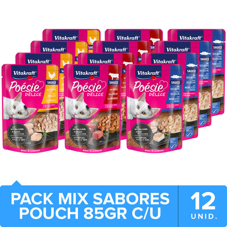 Alimento para Gatos Vitakraft Cat Snack Poesi Delice Degustacion Con 12 Unidades Alimento para Gatos Vitakraft Cat Snack Poesi Delice Degustacion Con 12 Unidades