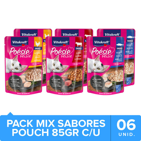 Alimento Húmedo para Gatos Vitakraft Cat Snack Poesi Delice Degustacion Con 6 Unidades Alimento Húmedo para Gatos Vitakraft Cat Snack Poesi Delice Degustacion Con 6 Unidades