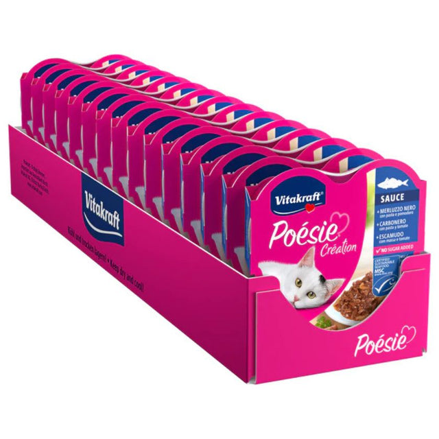 Vitakraft Poesie Creation Sabor Pescado 85Gr Pack 15 Unidades  Vitakraft Poesie Creation Sabor Pescado 85Gr Pack 15 Unidades
