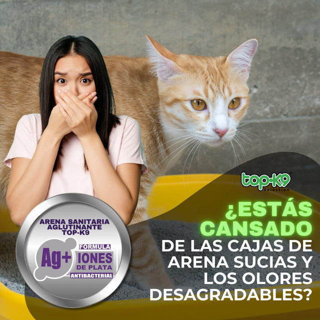 Arena Aglutinante Topk9 Iones De Plata Carbon Activado Lavanda 10Kg  Arena Aglutinante Topk9 Iones De Plata Carbon Activado Lavanda 10Kg