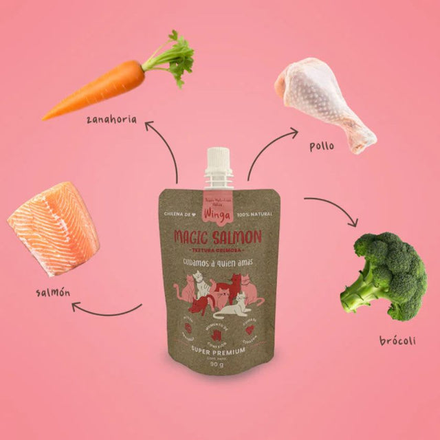 Winga Magic Salmon Snack Para Gatos 60Gr Winga Magic Salmon Snack Para Gatos 60Gr