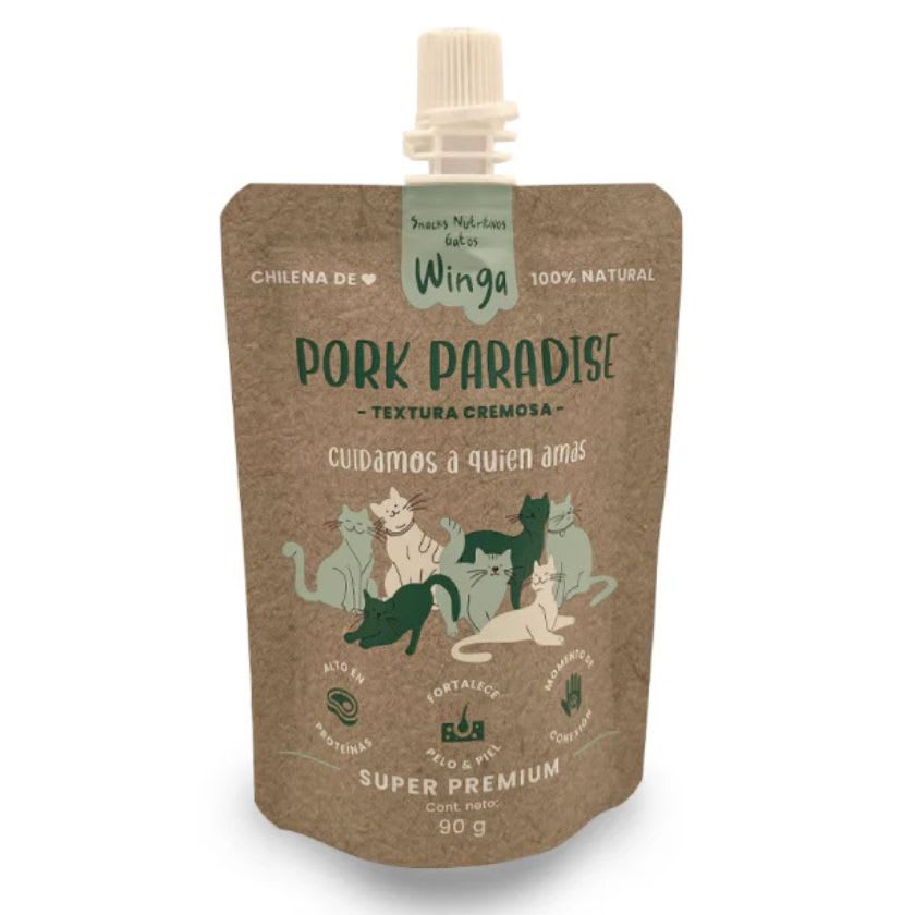 Winga Pork Paradise Snack Para Gatos 60Gr