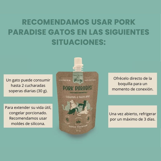 Winga Pork Paradise Snack Para Gatos 60Gr  Winga Pork Paradise Snack Para Gatos 60Gr
