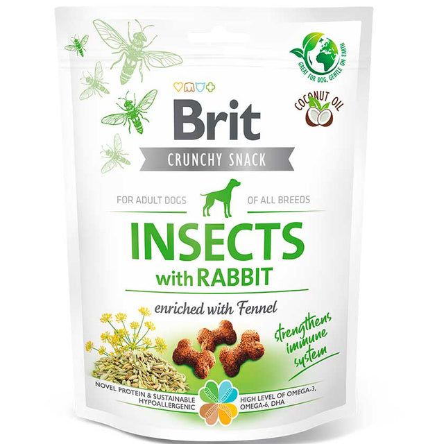Snack Brit Care Dog Crunchy Insects With Rabbit 200Gr Snack Brit Care Dog Crunchy Insects With Rabbit 200Gr