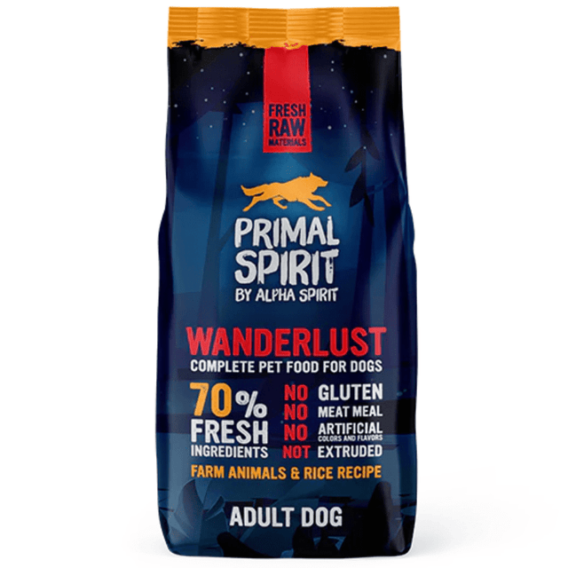 Primal Spirit Dog Wanderlust 1Kg  Primal Spirit Dog Wanderlust 1Kg