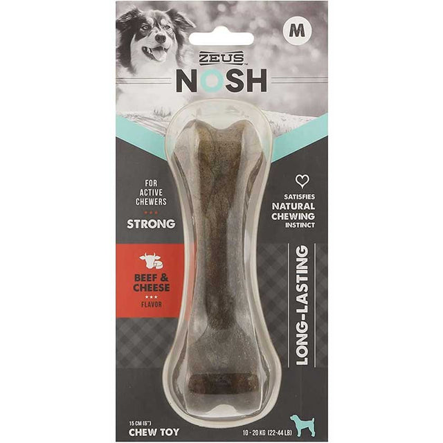 Zeus Nosh Hueso Duro Para Perros Con Sabor A Carne Y Queso Zeus Nosh Hueso Duro Para Perros Con Sabor A Carne Y Queso