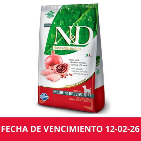 Natural and Delicious Grain Free Canine Pollo y Granada Adult Medium 2.5kg