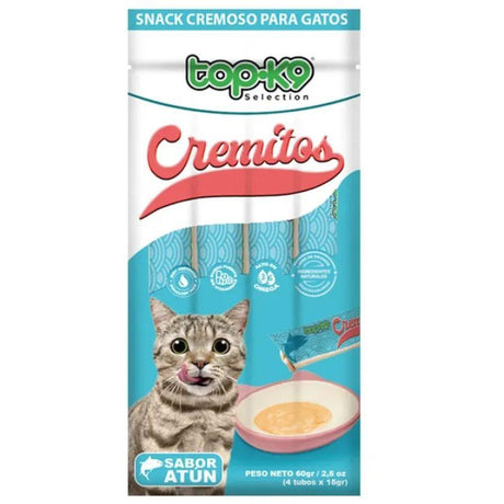 Snack Cremoso Cremitos Gato Adulto 60gr - Sabor Atún con Omega y Vitaminas