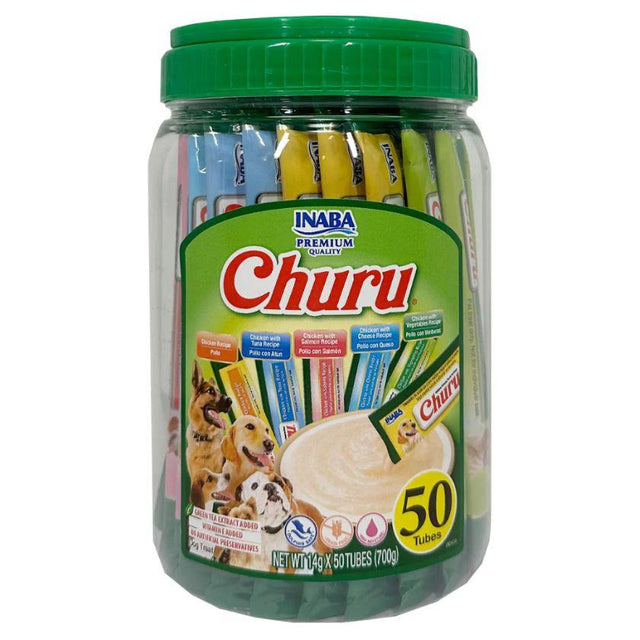  Snack Churu Variedades de Pollo para Perros (50 tubos x 14 g)