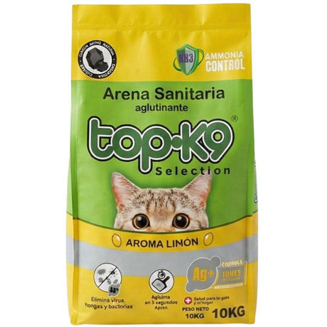 Arena Aglutinante Top K9 con Iones de Plata aroma Limón 10kg