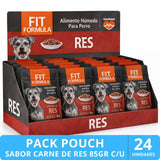  Fit Formula Alimento Húmedo para Perro Sabor Carne de Res - 85gr PACK 24 Unidades