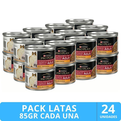 Purina Pro Plan Lata Gato Adulto Pack 24 Unidades