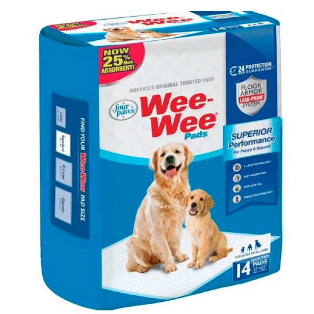 Wee Wee Four Paws Dogs Pee Pads 14 Un
