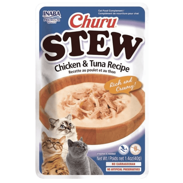 Inaba Churu Cat Stew Chicken Tuna 40Gr Pack 6 Unidades