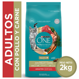  Alimento seco para gato PURINA® ONE® Adulto Pollo y Carne 2kg