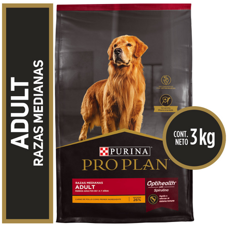 Purina Pro Plan Adult Razas Medianas con OptiLife 3kg