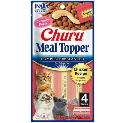 Churu Meal Topper para Gatos Sabor Pollo (4 tubitos) 56gr
