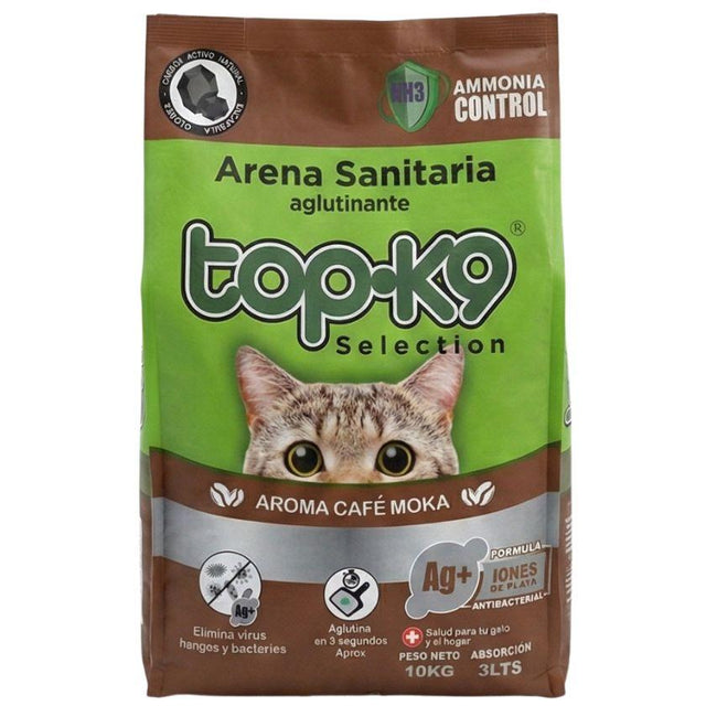  Arena Aglutinante Top K9 con Iones de Plata aroma Cafe Moka 10kg