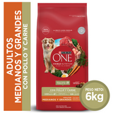 Alimento seco para perro PURINA® ONE® Adulto Mediano y Grande Pollo y Carne 6kg