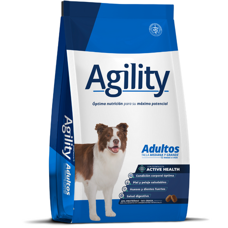 Recién Llegados Alimento Agility Perros Adultos Medianos y Grandes 15kg