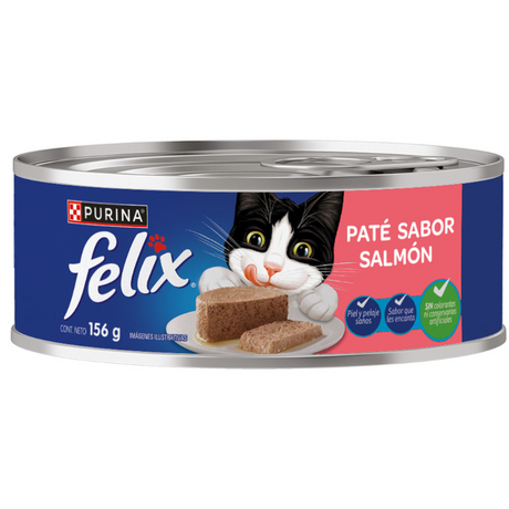 Purina felix lata para gato paté de salmón 156 gr
