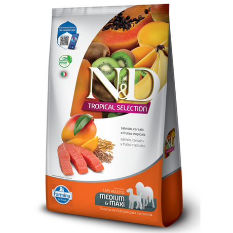 N&D Tropical Selection Salmón – Perros Adultos Medium y Maxi