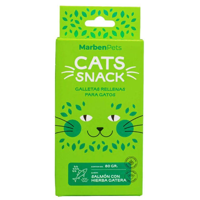  Cats Snack Galletas Rellenas de Salmón y Hierba Gatera 80gr