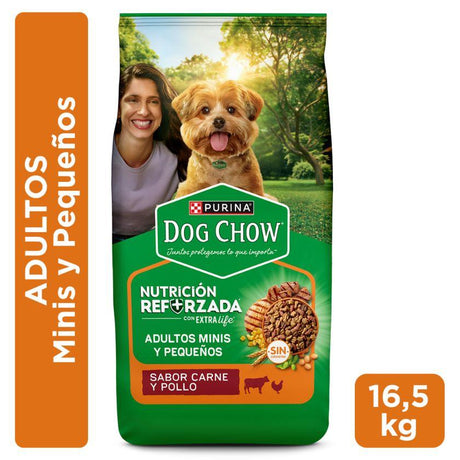 Alimento seco Dog Chow Nutricion Reforzada para Perros Adultos Mini y Pequeños 16.5kg