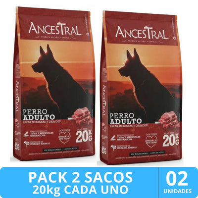 Ancestral Adulto para Razas Medianas y Grandes 20kg PACK X 2 (40KG)