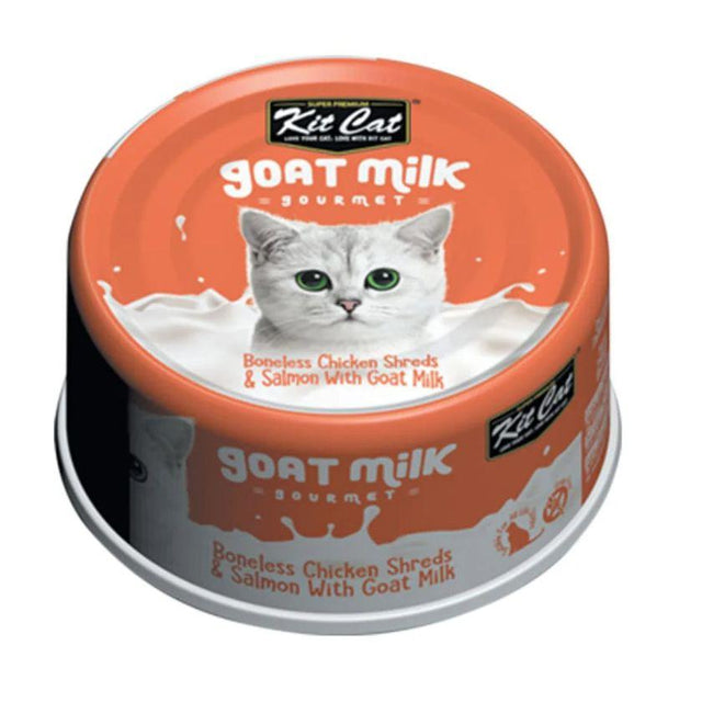  Kit Cat Lata Goat Milk Pollo y Salmón 70gr