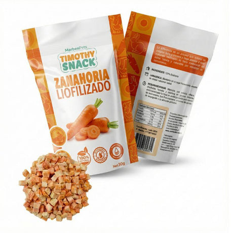 Productos para Cobayos / Cuys Timothy Snack Conejo Liofilizado con Zanahoría 30gr