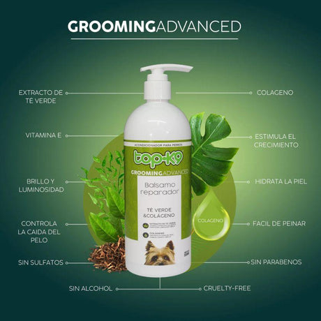 Higiene y Belleza para Gatos Top K9 Balsamo Reparador con Té Verde y Colágeno 500ml
