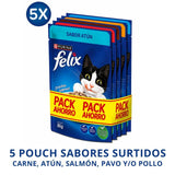  Felix Pouch Pack Multisabor 5 Puch 85gr c/u